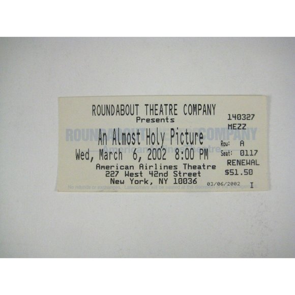 Almost Holy Picture Stagebill 2002 Opening Night Kevin Bacon John Dossett - Picture 3 of 10